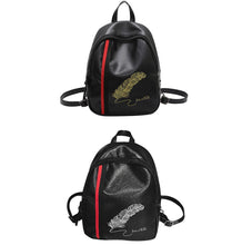 Load image into Gallery viewer, Women Fashion Solid Color Backapck Zipper Leaves Leather School Rucksack