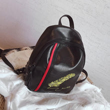 Load image into Gallery viewer, Women Fashion Solid Color Backapck Zipper Leaves Leather School Rucksack
