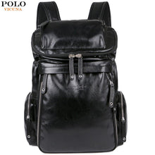 Load image into Gallery viewer, VICUNA POLO New Arrival Leather Men School Book Bag Casual Travel Day Backpack Bag Large Capacity Business Laptop Man Backpack