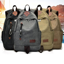 Load image into Gallery viewer, Casual Men Canvas Backpack School Travel Student School Laptop Bag