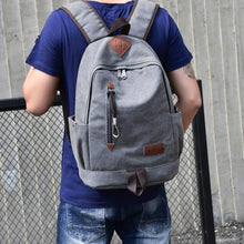 Load image into Gallery viewer, Casual Men Canvas Backpack School Travel Student School Laptop Bag