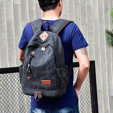 Load image into Gallery viewer, Casual Men Canvas Backpack School Travel Student School Laptop Bag