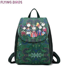 Load image into Gallery viewer, FLYING BIRDS Women's PU Leather Shoulder Bag Backpack Lady Fashion Retro Backpack laptop Tote Bag Mini Travel Makeup Purses